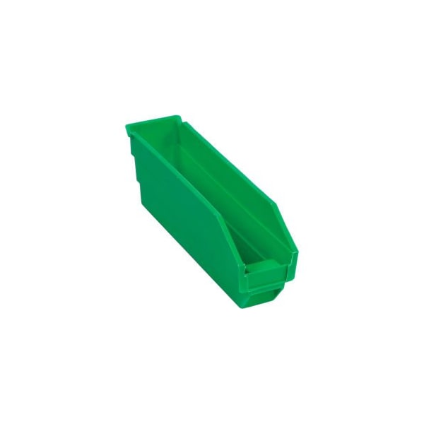 Quantum Storage Systems Shelf Storage Bin, Plastic, Green, 24 PK QSB100GN - main
